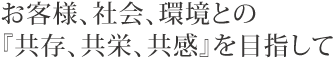 お客様、社会、環境との